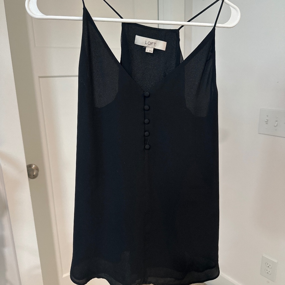 Black spaghetti strap tank